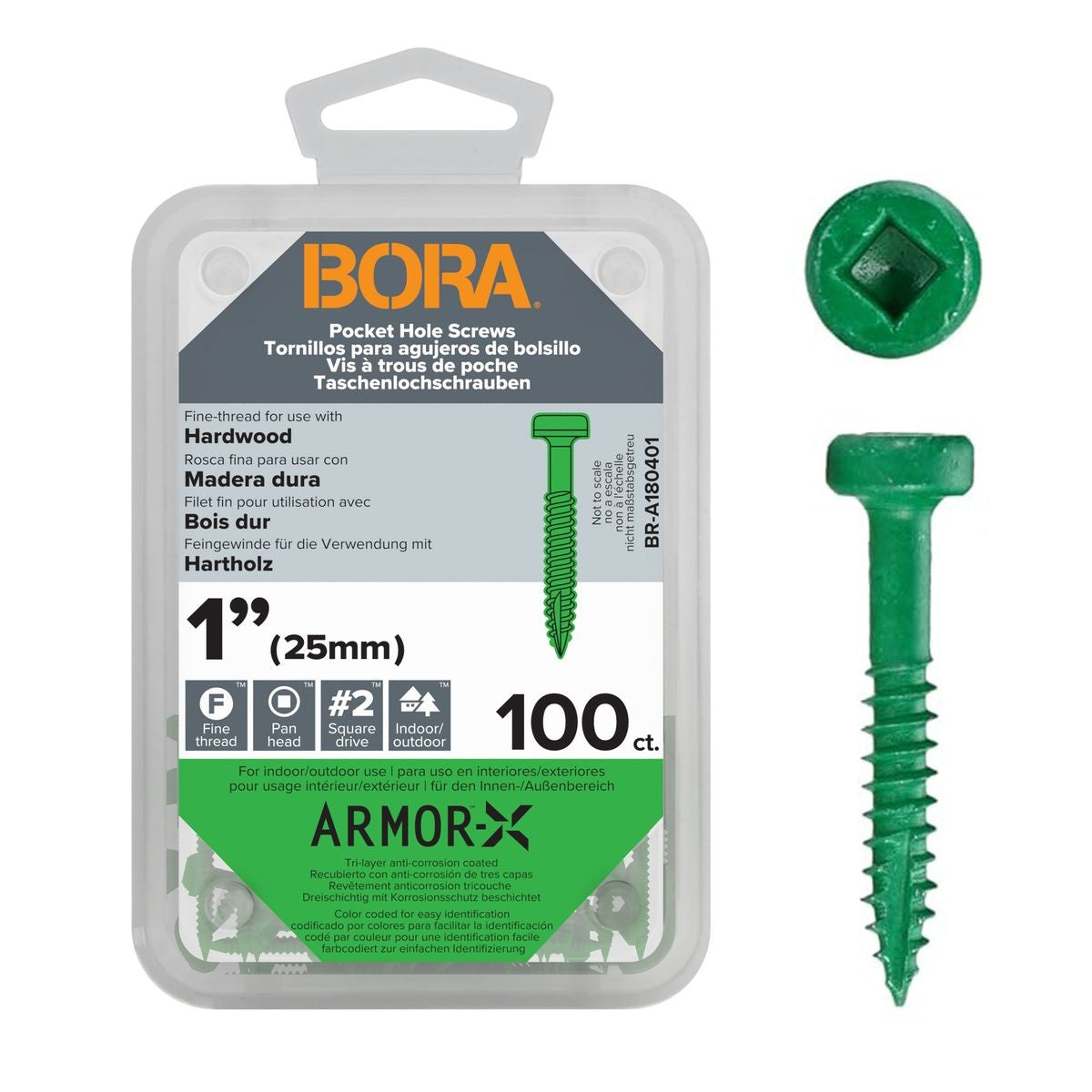 BORA Screws 1-Inch Fine 100-pcs BR-A180401