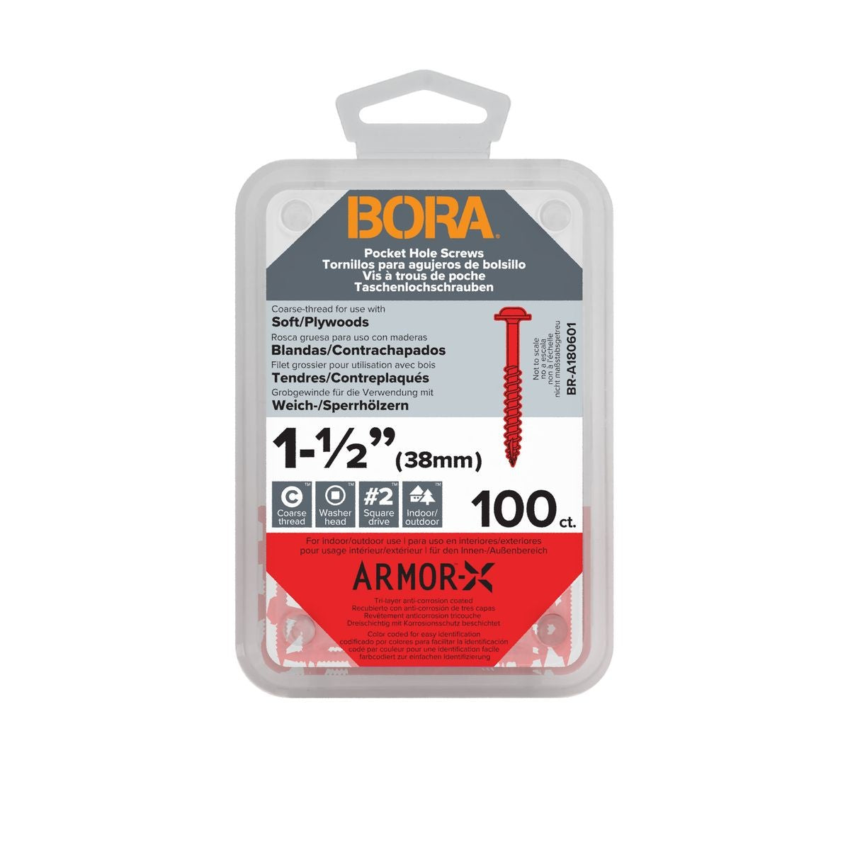BORA Screws 1-1/2-Inch Coarse 100-pcs BR-A180601