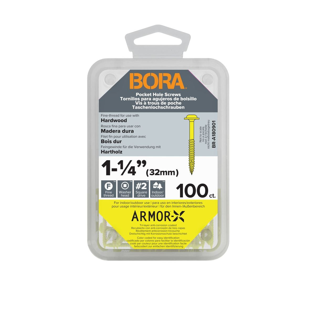 BORA Screws 1-1/4-Inch Fine 100-pcs BR-A180901