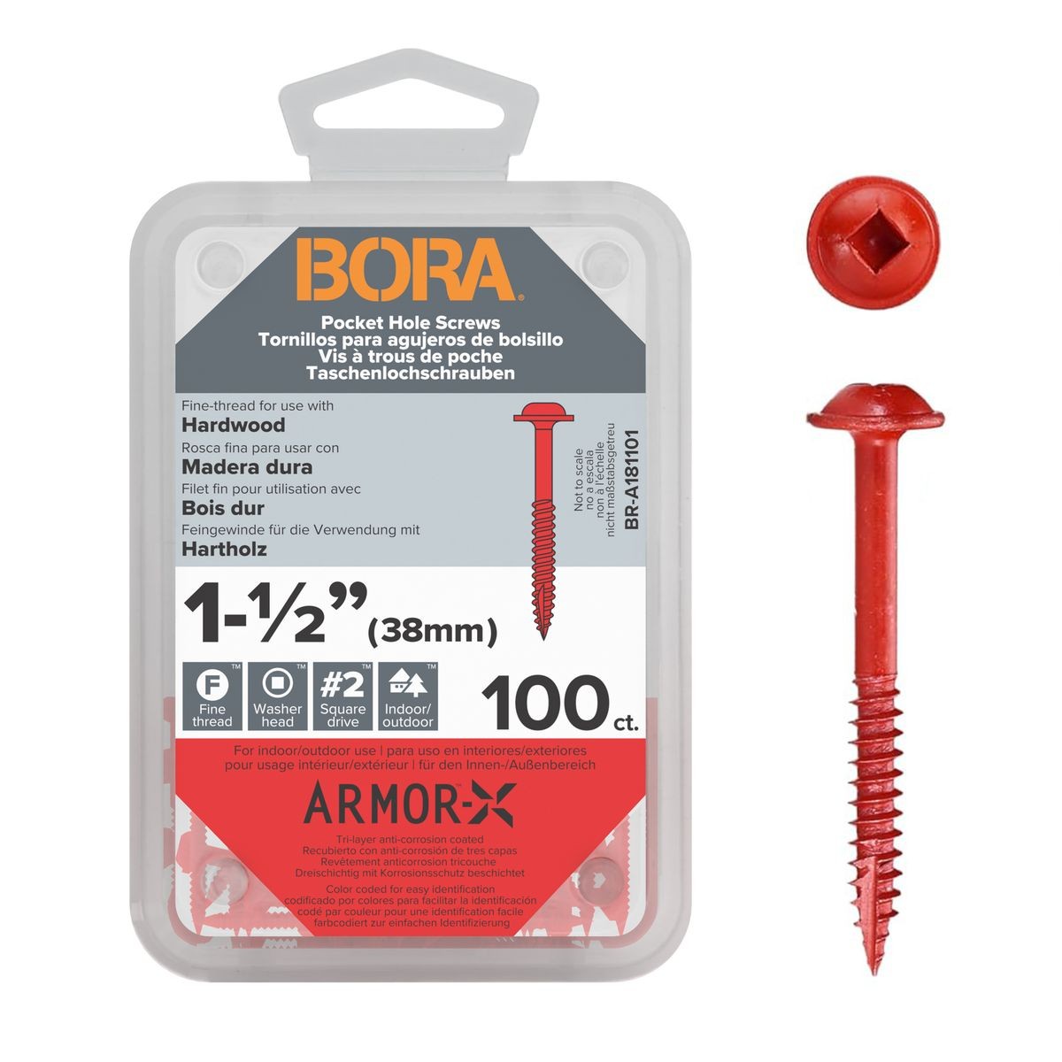 BORA Screws 1-1/2-Inch Fine 100-pcs BR-A181101