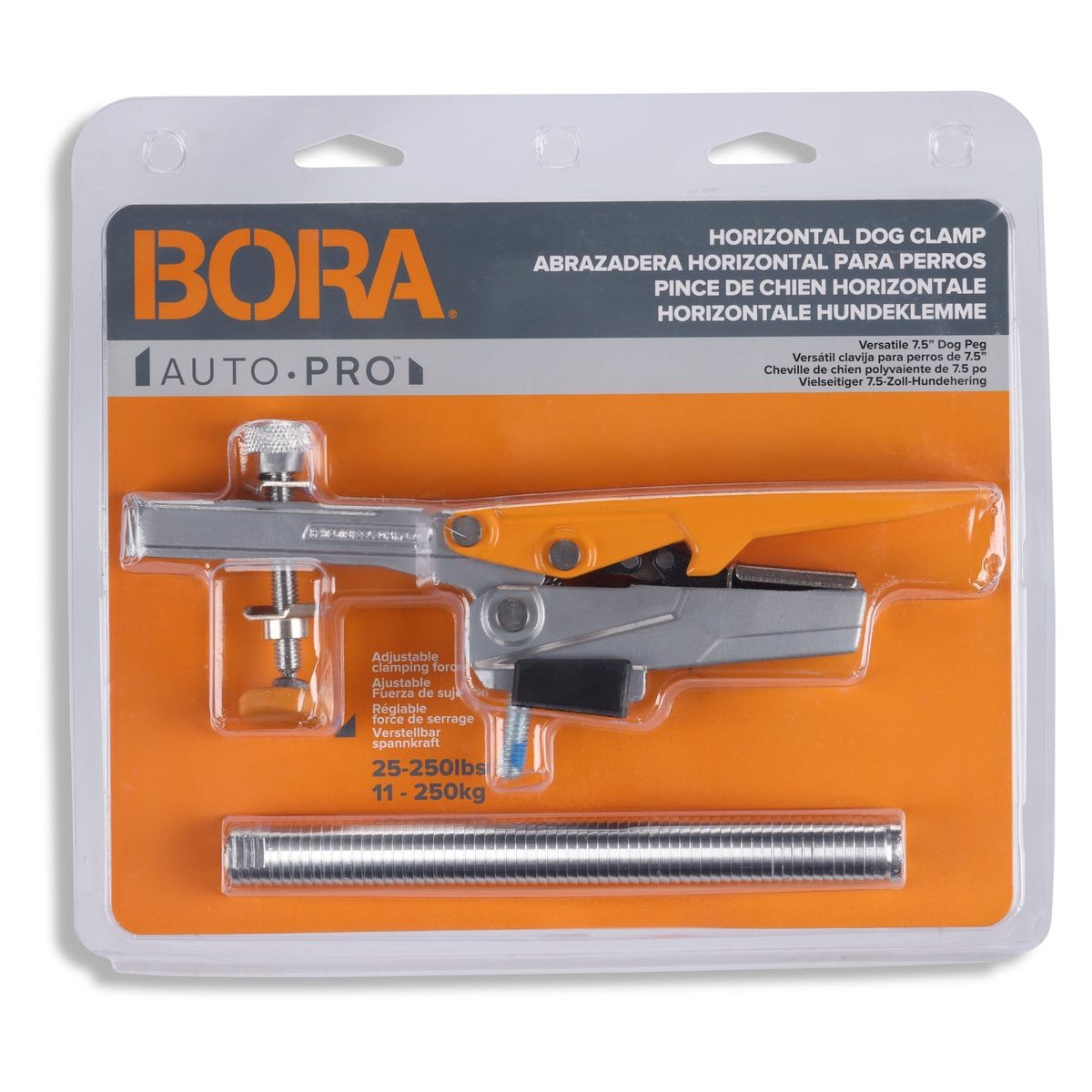 BORA Auto Adjust Horizontal Dog Clamp - 3/4in x 7.5in Post BR-G090101