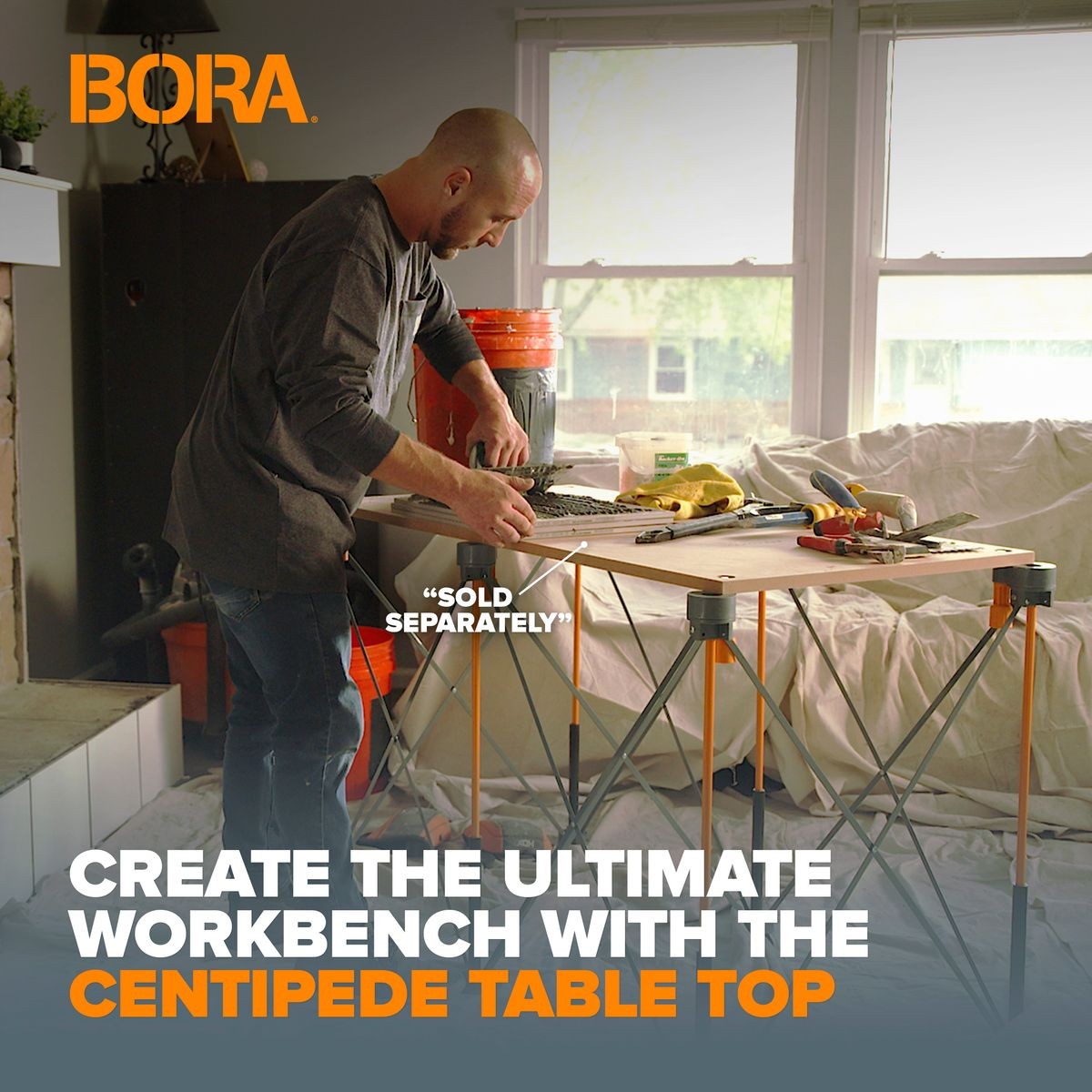 BORA Centipede 4ft x 8ft x 30in Unit, 4 X-Cups, 4 Clamps, C/S Bag CK15S