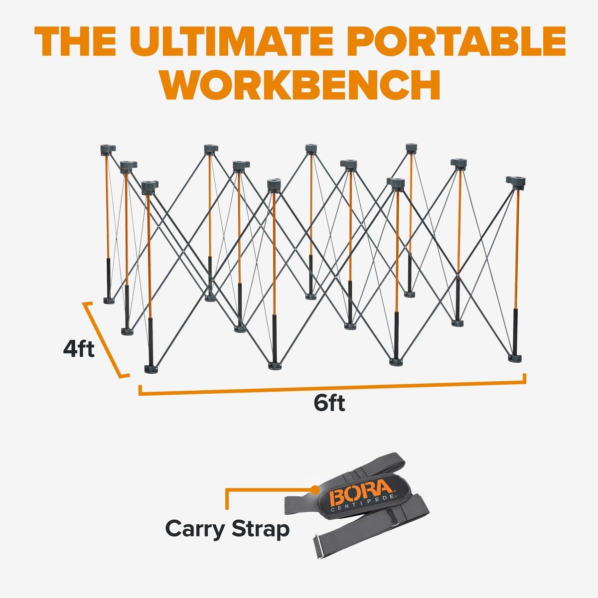 BORA Tall Centipede 4ft x 6ft x 36in Unit, Carry Strap CT12