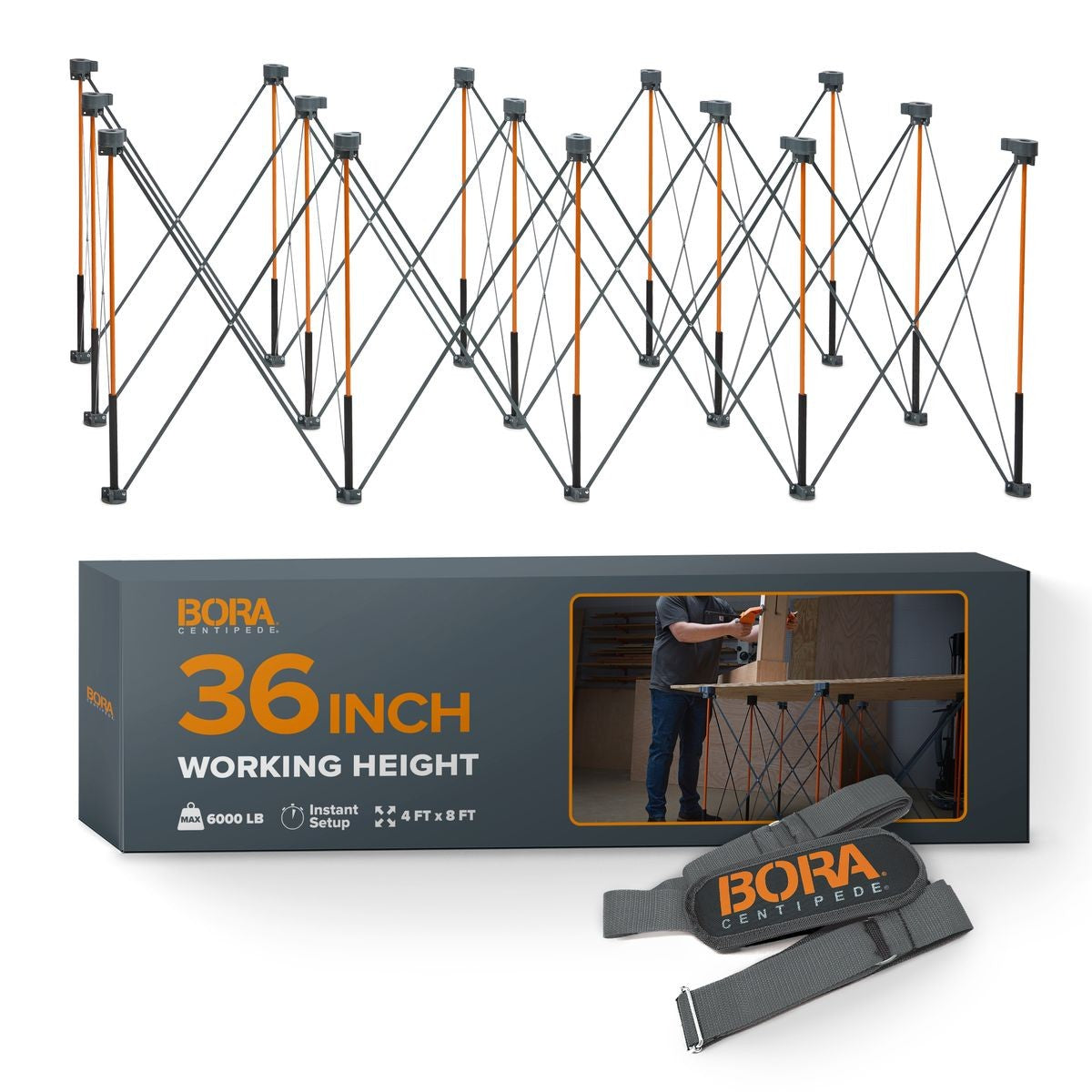 BORA Tall Centipede 4ft x 8ft x 36in Unit, Carry Strap CT15