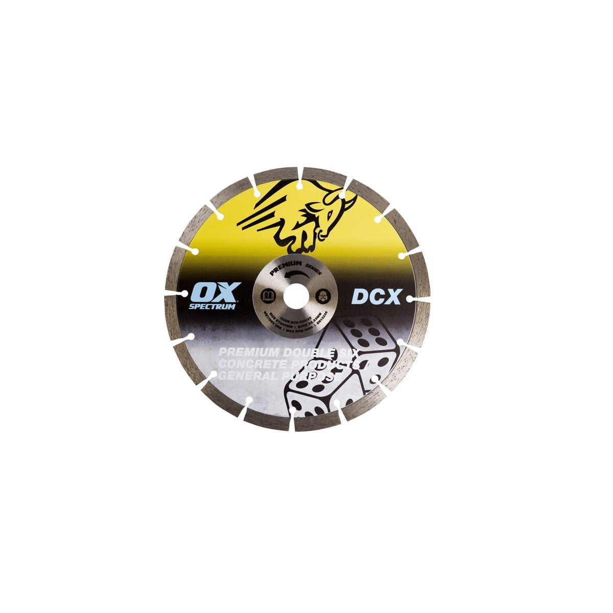 OX Premium Double Six Diamond Blade - GP - 230/22.23mm DCX230/22