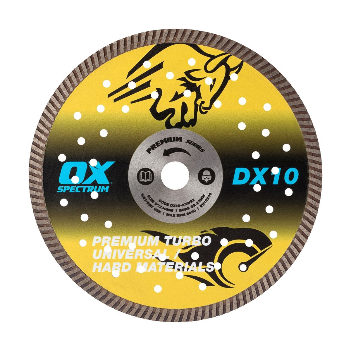 OX Premium Diamond Blade - Universal/Hard - 230/22.23mm DX10-230/22