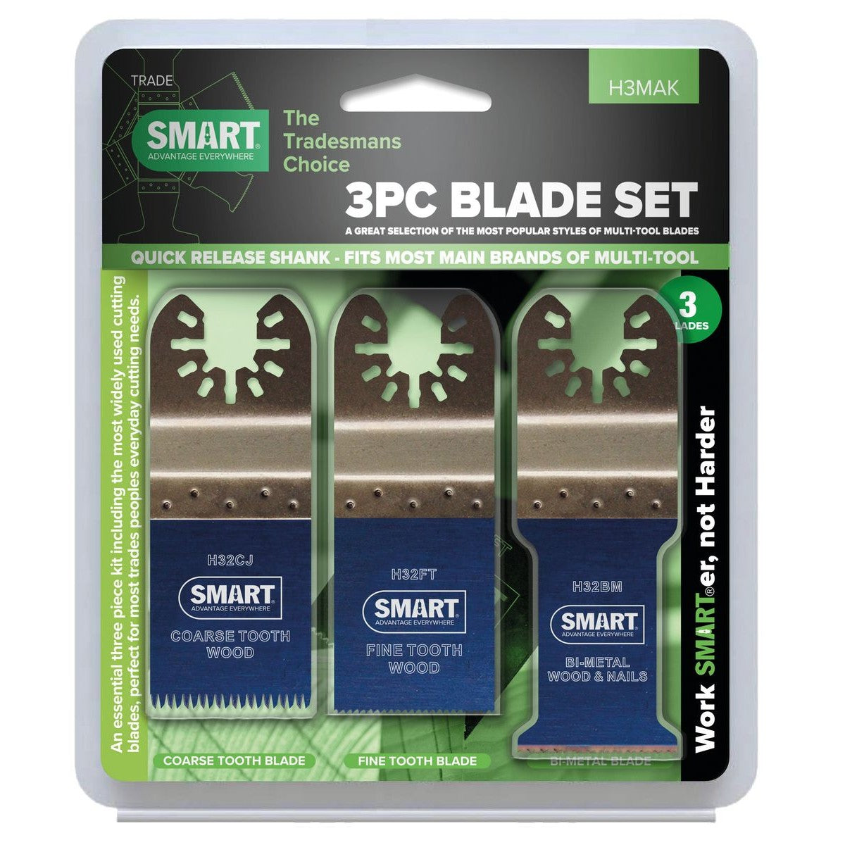 SMART Trade 3 Piece Blade Set H3MAK