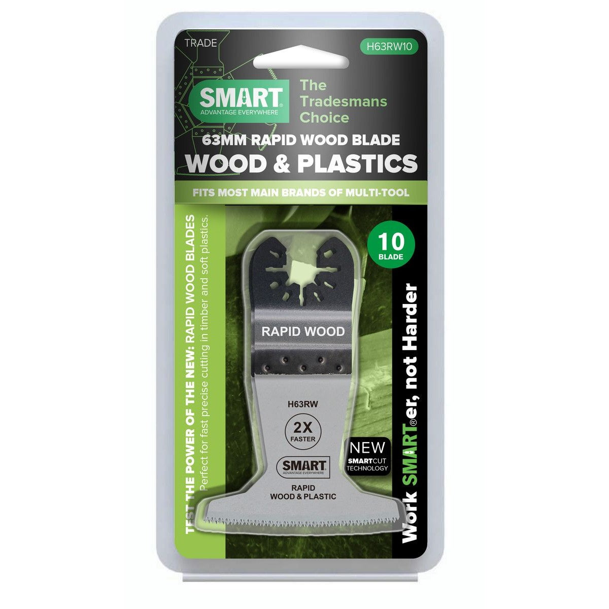 SMART Trade 63mm Rapid Wood Blade 10Pk H63RW10