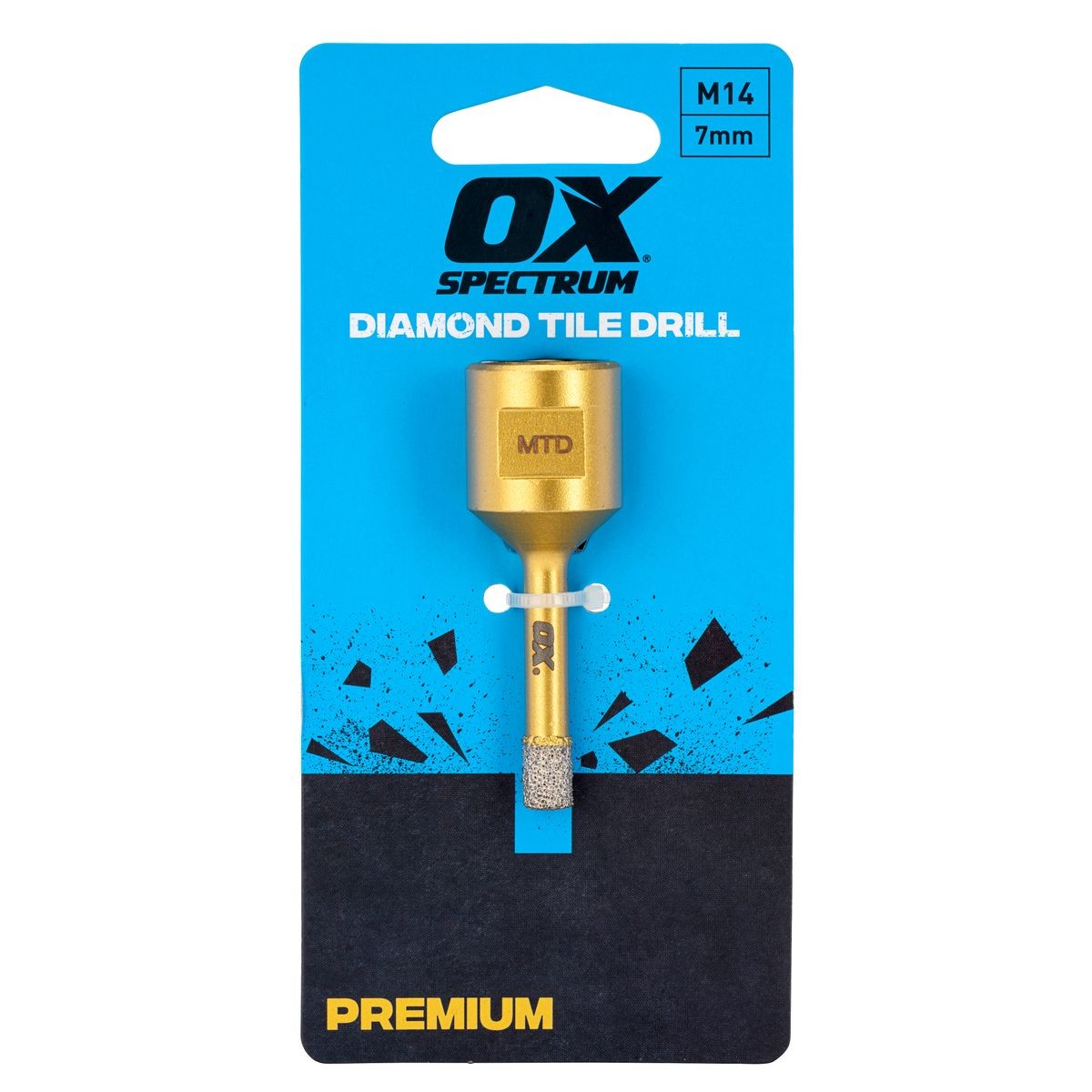 OX Premium M14 Dry Cut Diamond Tile Drill - 7mm MTD-07