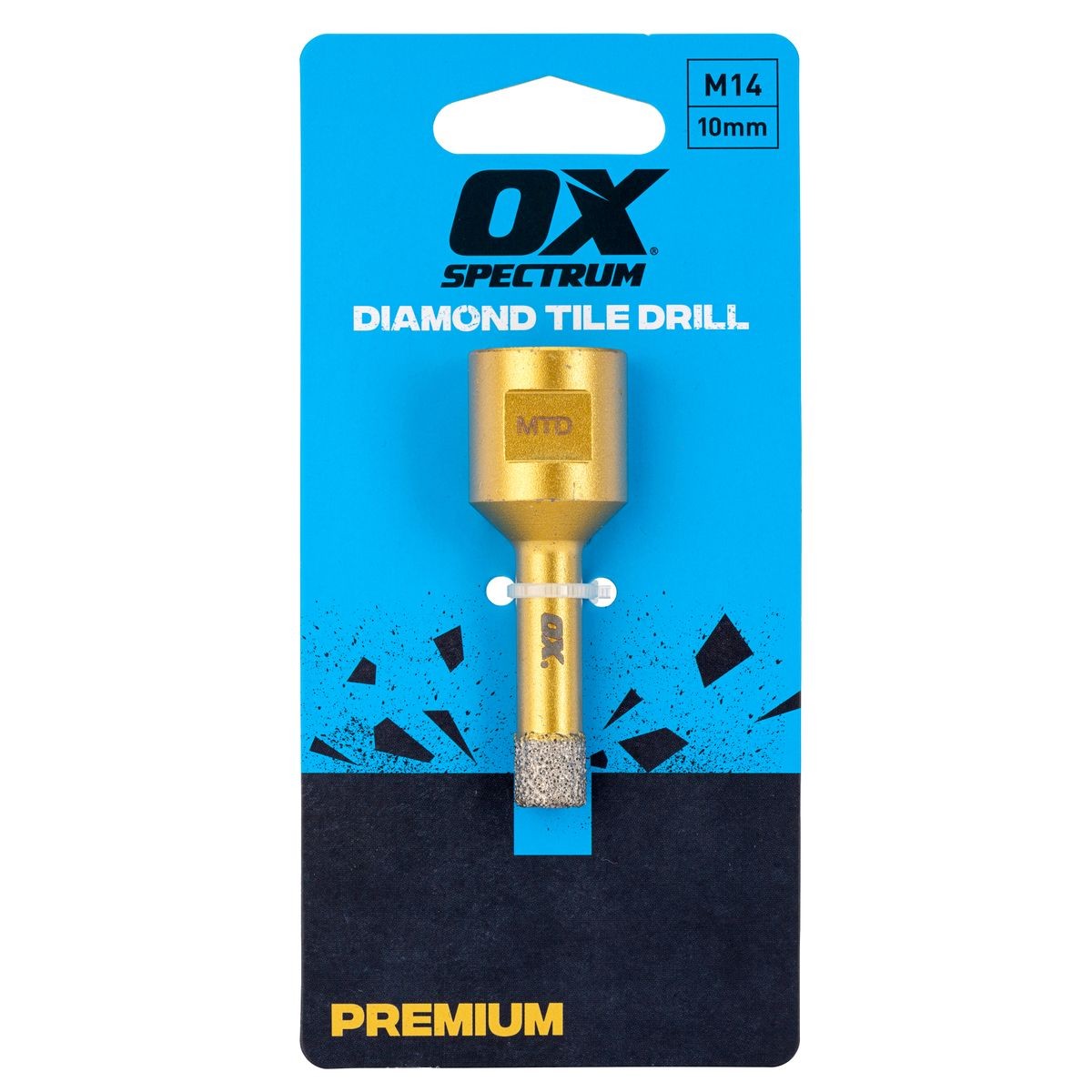 OX Premium M14 Dry Cut Diamond Tile Drill - 10mm MTD-10
