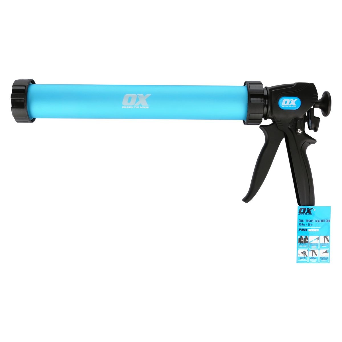 OX Pro Sealant Gun - Dual Thrust | 15" / 380mm | 20-Ounce OX-P045560