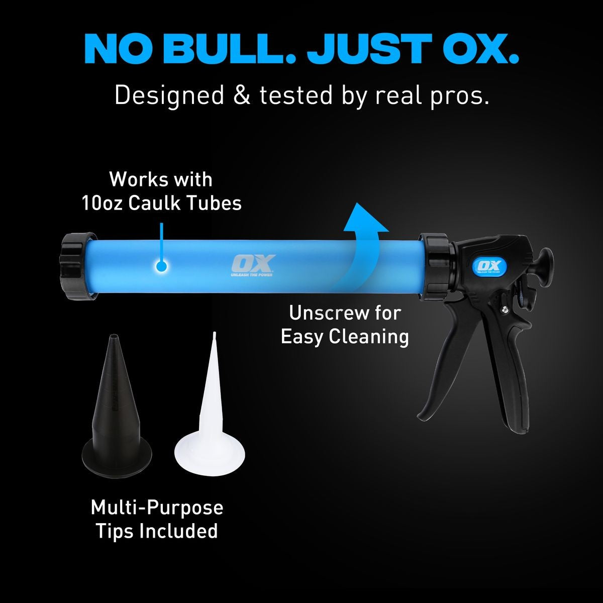 OX Pro Sealant Gun - Dual Thrust | 15" / 380mm | 20-Ounce OX-P045560