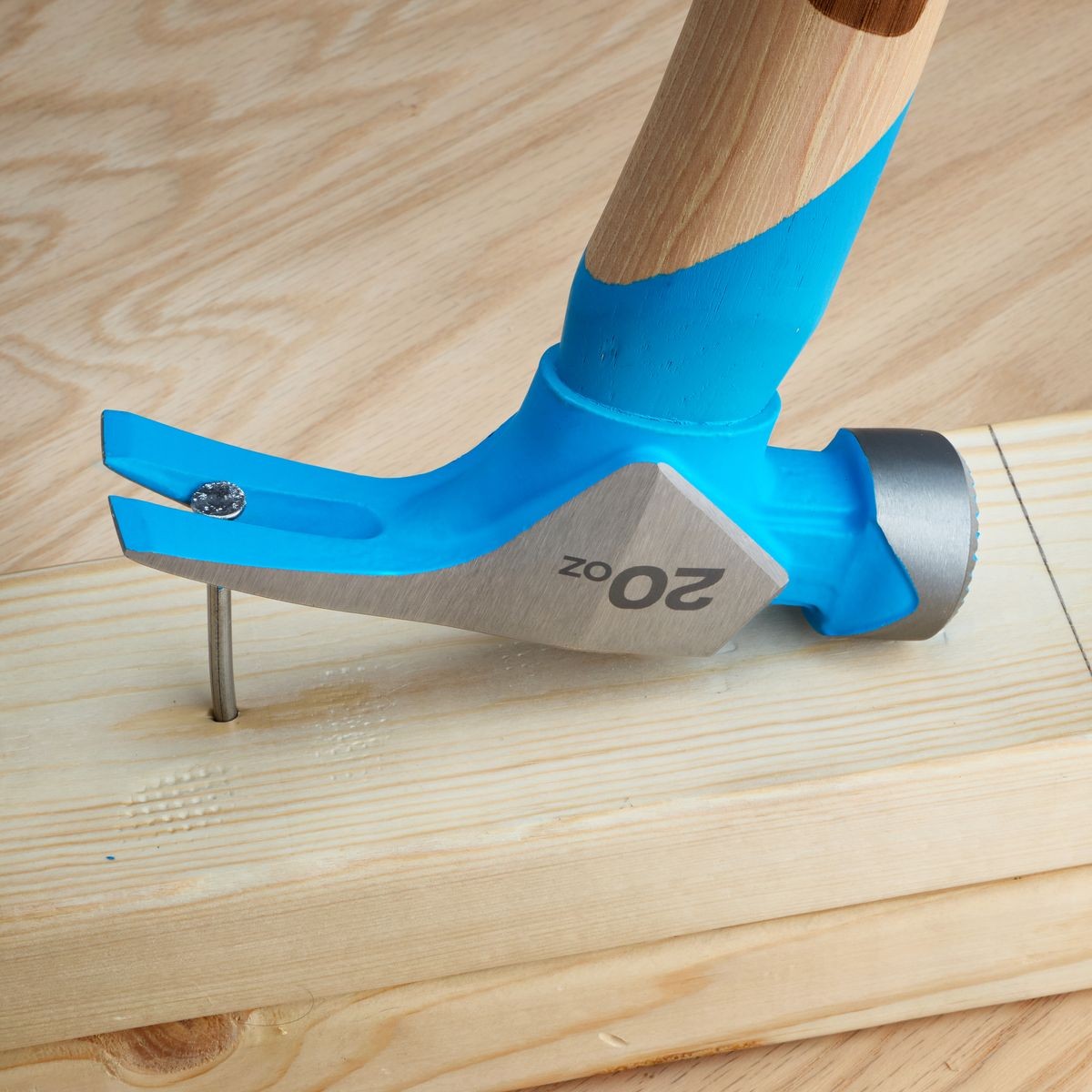 OX Pro 20-Ounce Milled Face Framing Hammer | Curved Hickory Handle w/ TPR Grip OX-P087220