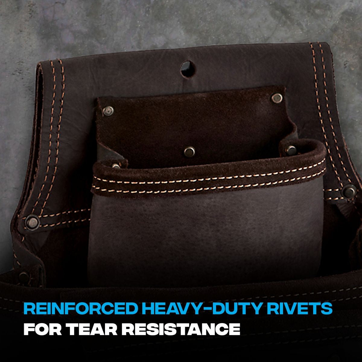 OX Fastener Bag, Oil-Tanned Leather, 3 Pouch OX-P263503