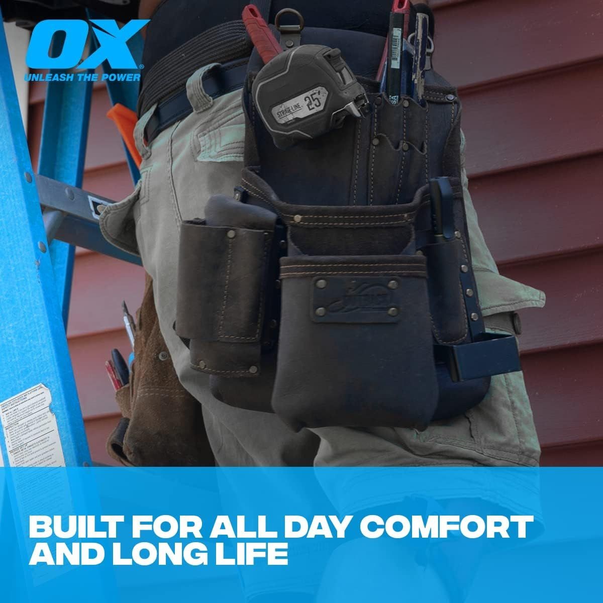 OX Pro Oil Tanned 14 Pocket Top Grain Pouch with Air Gun Holder OX-P263514