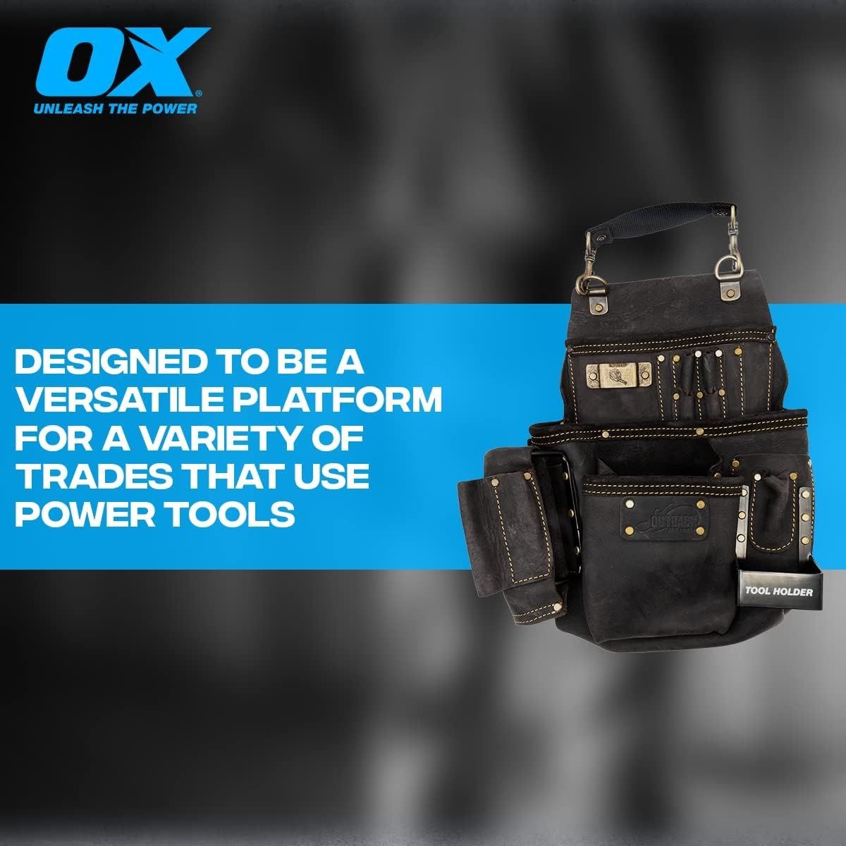OX Pro Oil Tanned 14 Pocket Top Grain Pouch with Air Gun Holder OX-P263514