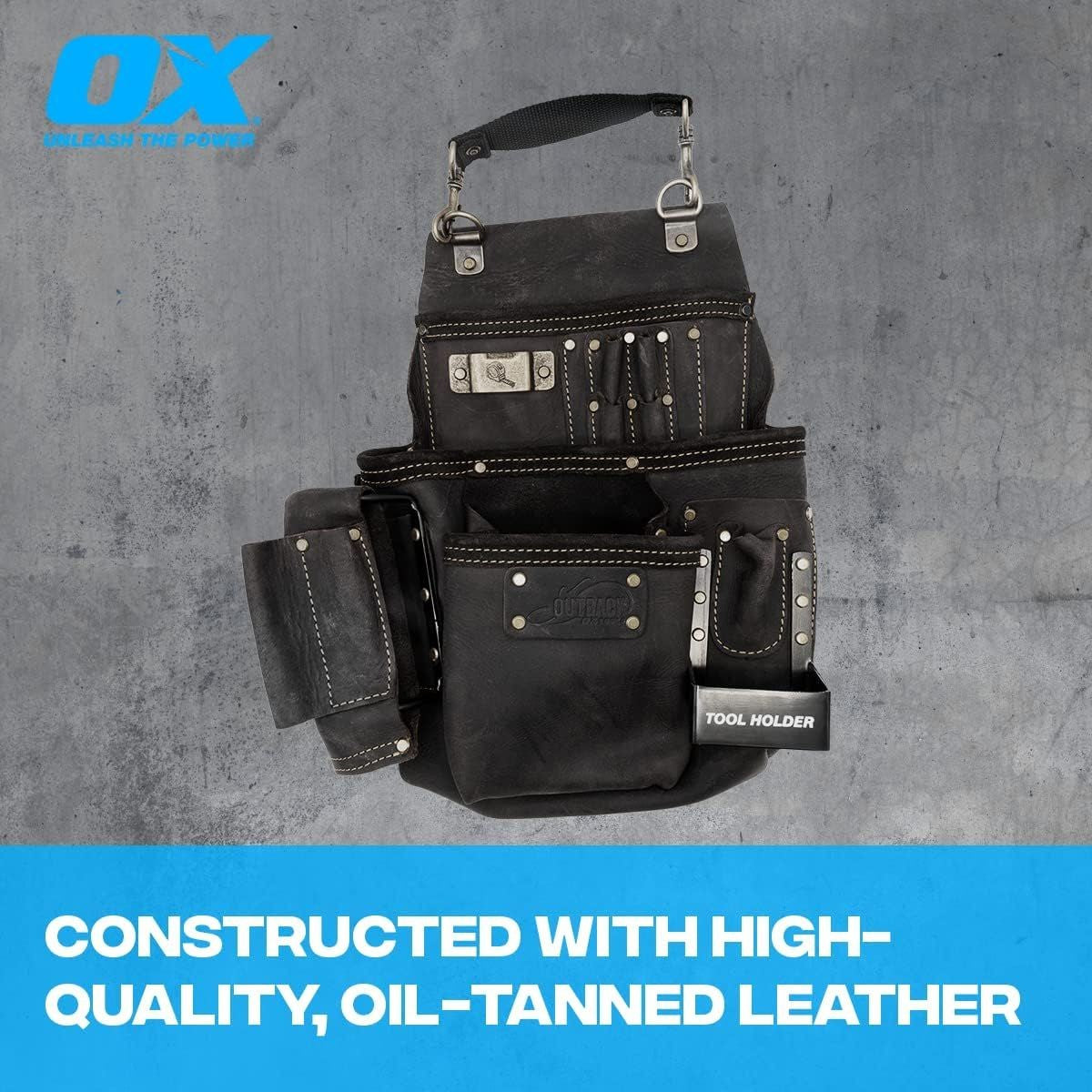 OX Pro Oil Tanned 14 Pocket Top Grain Pouch with Air Gun Holder OX-P263514