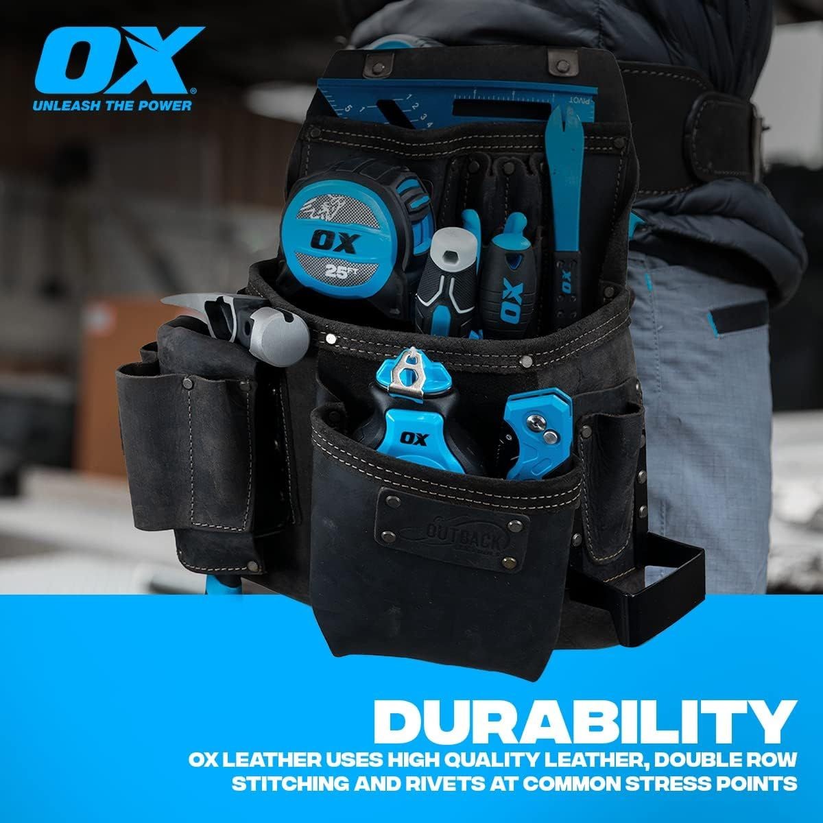 OX Pro Oil Tanned 14 Pocket Top Grain Pouch with Air Gun Holder OX-P263514