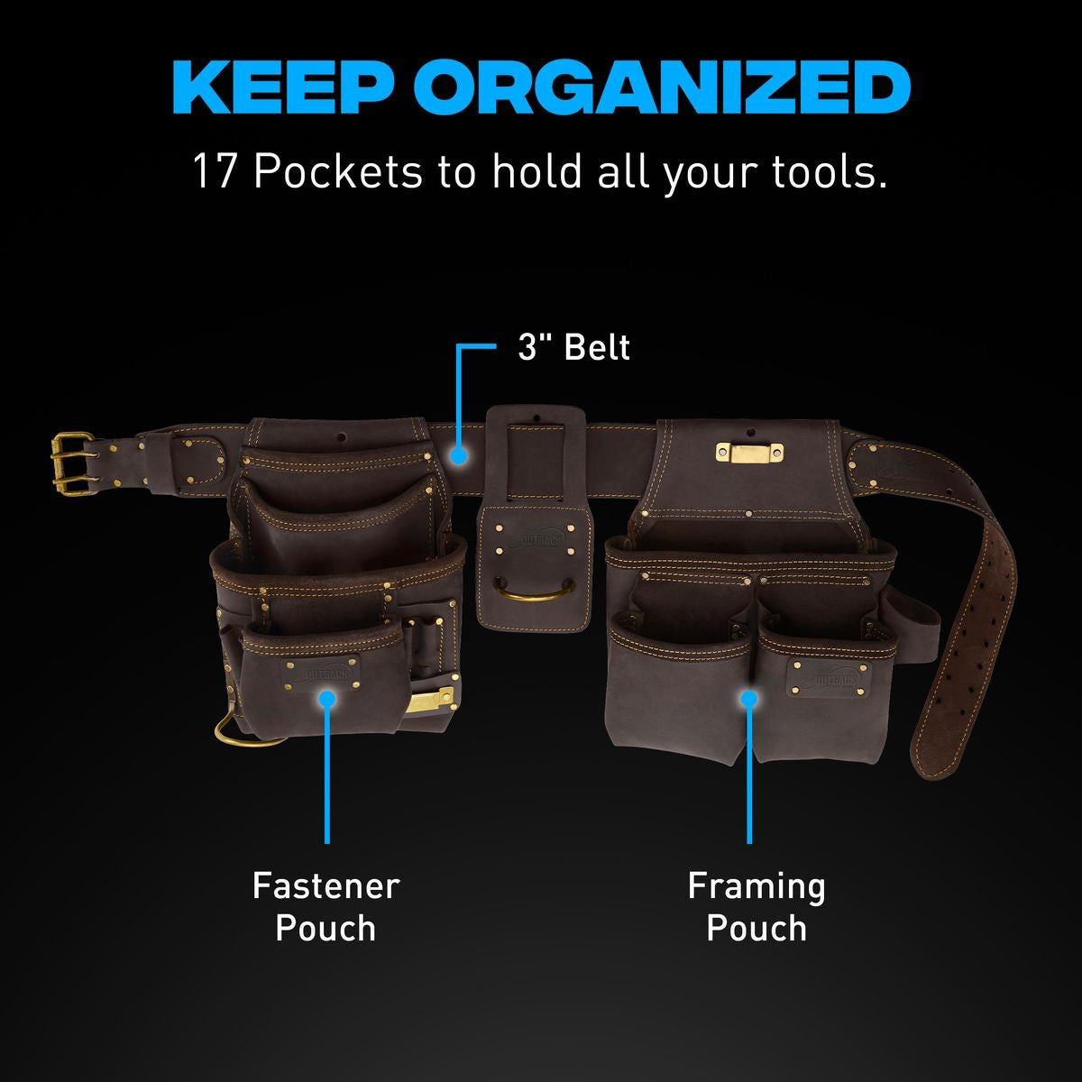 OX Framer’s Tool Rig - Oil Tanned Top Grain Leather OX-P263605