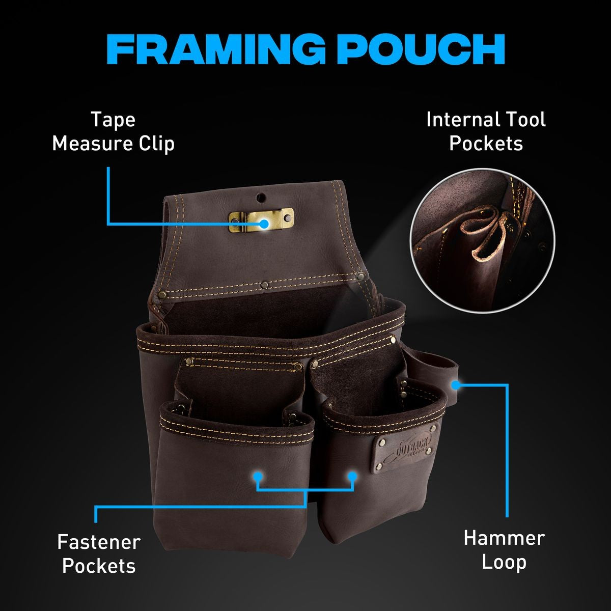 OX Framer’s Tool Rig - Oil Tanned Top Grain Leather OX-P263605