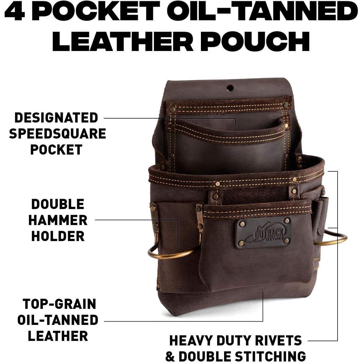 OX 4 Pocket Pouch with Dual Hammer Holders OX-P263701D