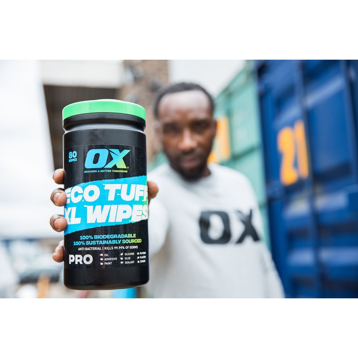 OX Biodegradable Eco Wipe - Tub of 80 OX-P351008