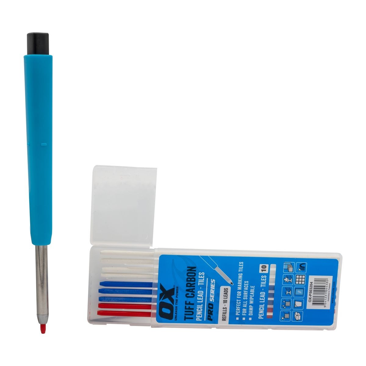 OX Pro Tuff Carbon Pencil Leads - Tile Lead | 10-Pack OX-P503204