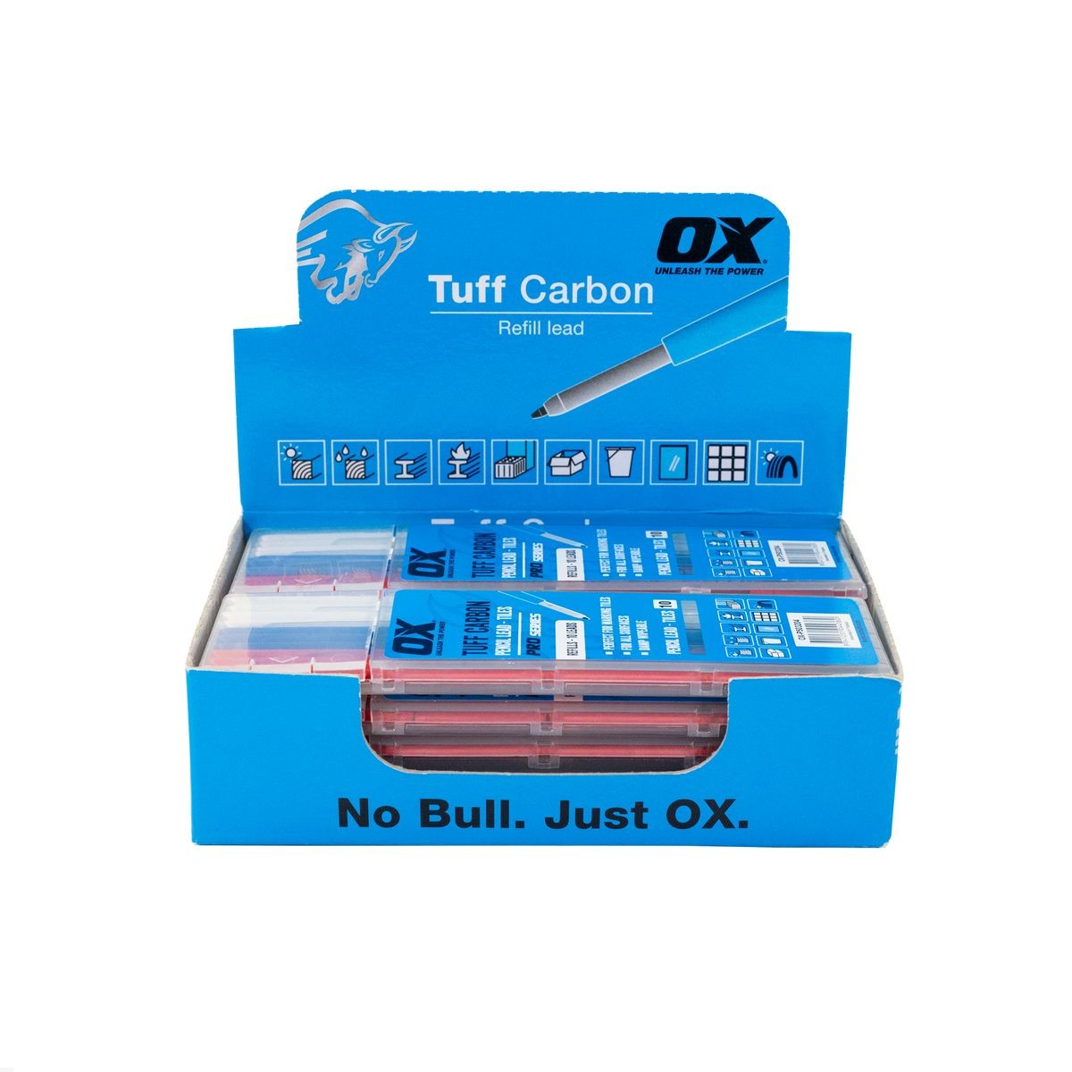 OX Pro Tuff Carbon Pencil Leads - Tile Lead | 10-Pack OX-P503204