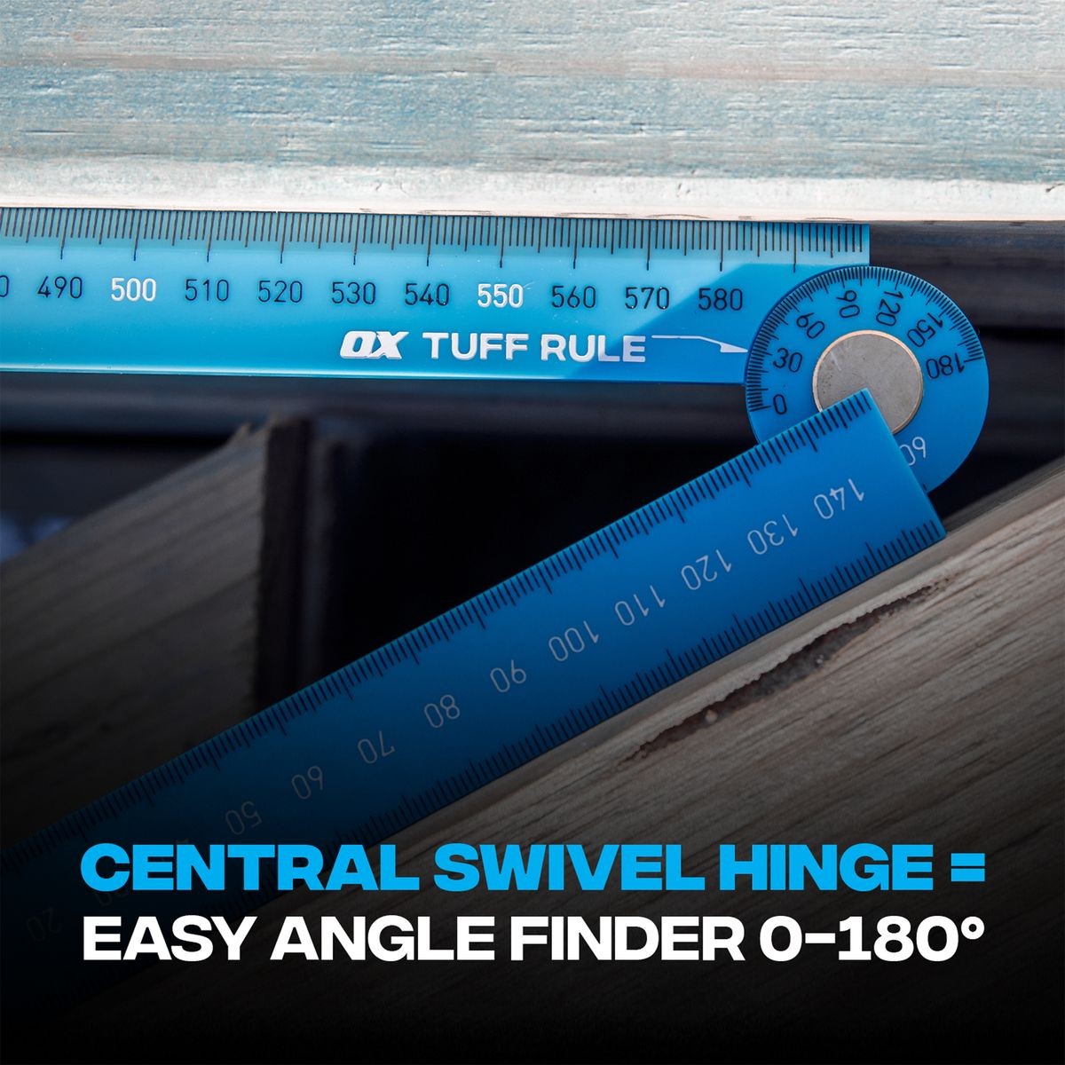 OX Pro Metric Tuff Rule - Cyan | 600mm OX-P507236
