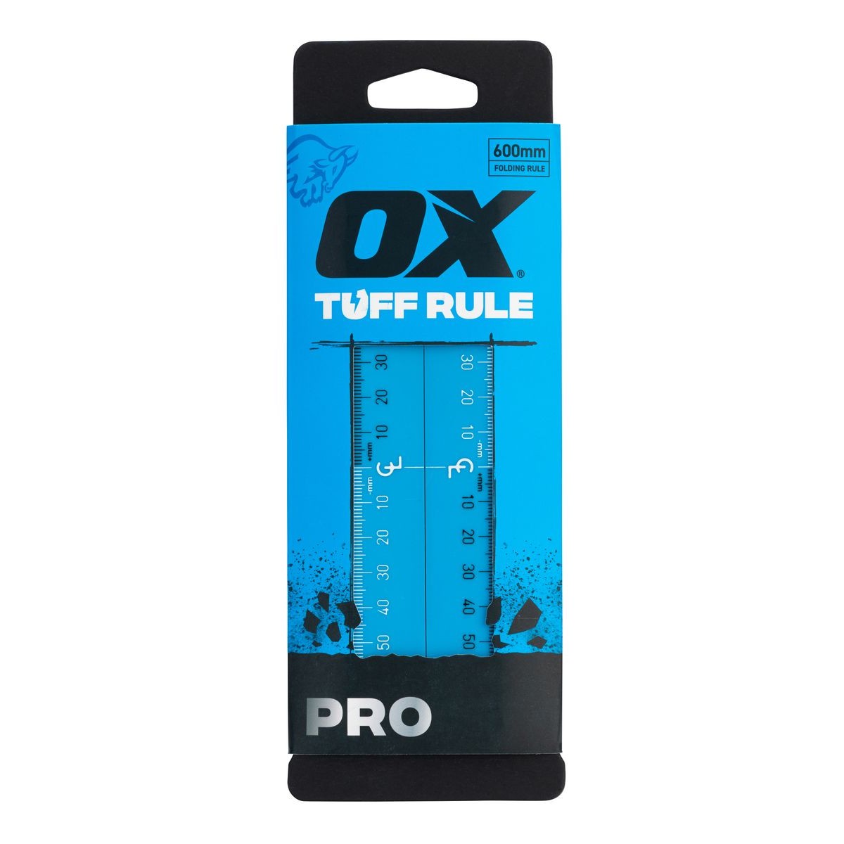 OX Pro Metric Tuff Rule - Cyan | 600mm OX-P507236