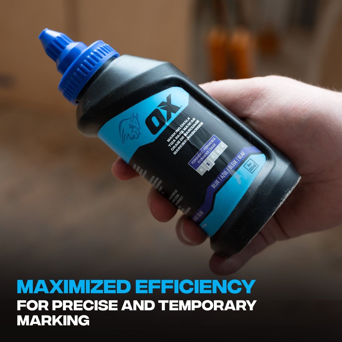 OX 8-Ounce Standard Blue Marking Chalk - Permanence 1 OX-P630802