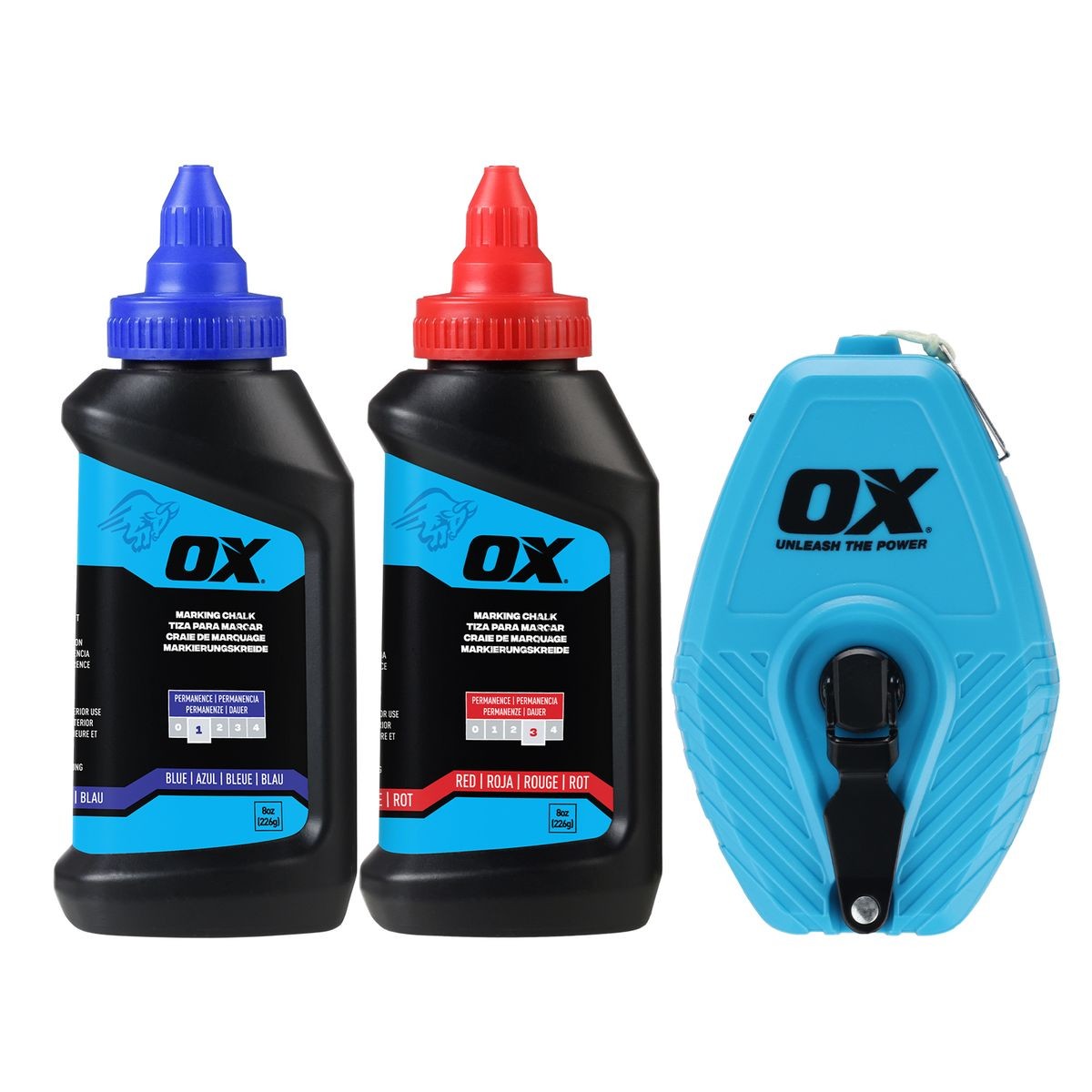 OX 8-Ounce Standard Blue Marking Chalk - Permanence 1 OX-P630802