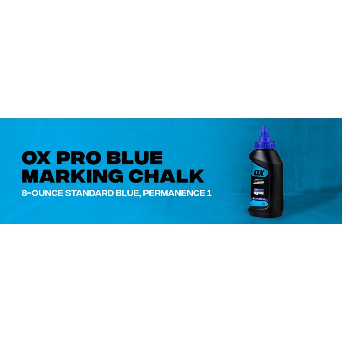 OX 8-Ounce Standard Blue Marking Chalk - Permanence 1 OX-P630802