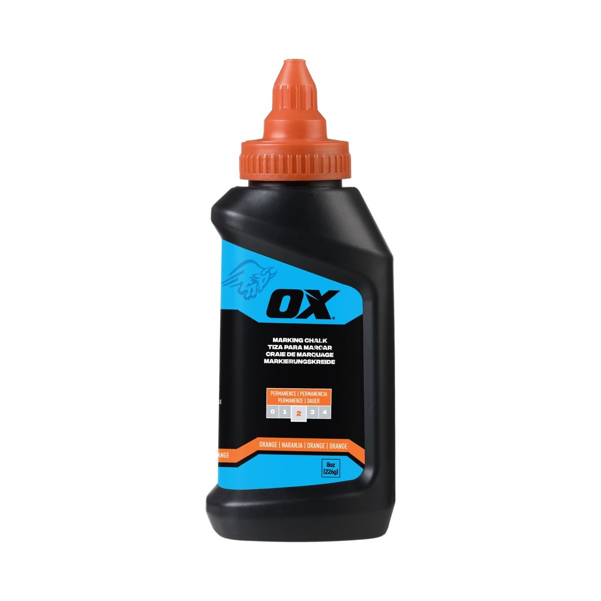 OX 8-Ounce Hi-Visibility Orange Marking Chalk - Permanence 2 OX-P630803