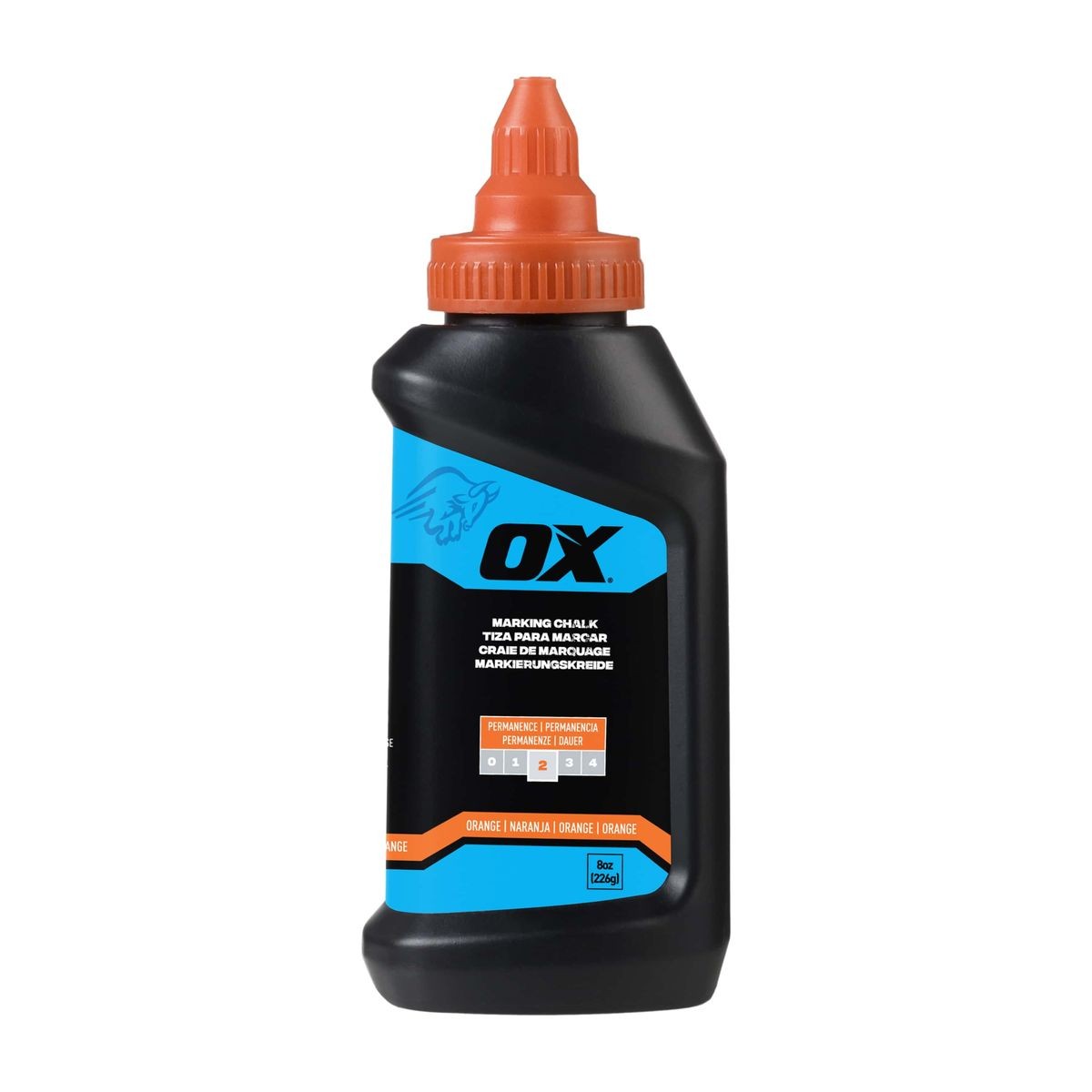 OX 8-Ounce Hi-Visibility Orange Marking Chalk - Permanence 2 OX-P630803