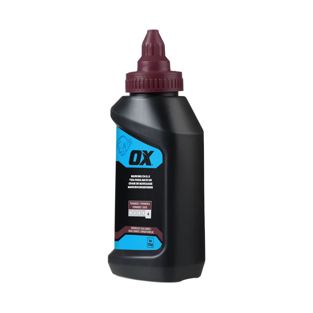 OX 8-Ounce Hi-Permanence Crimson Red Marking Chalk - Permanence 4 OX-P630807