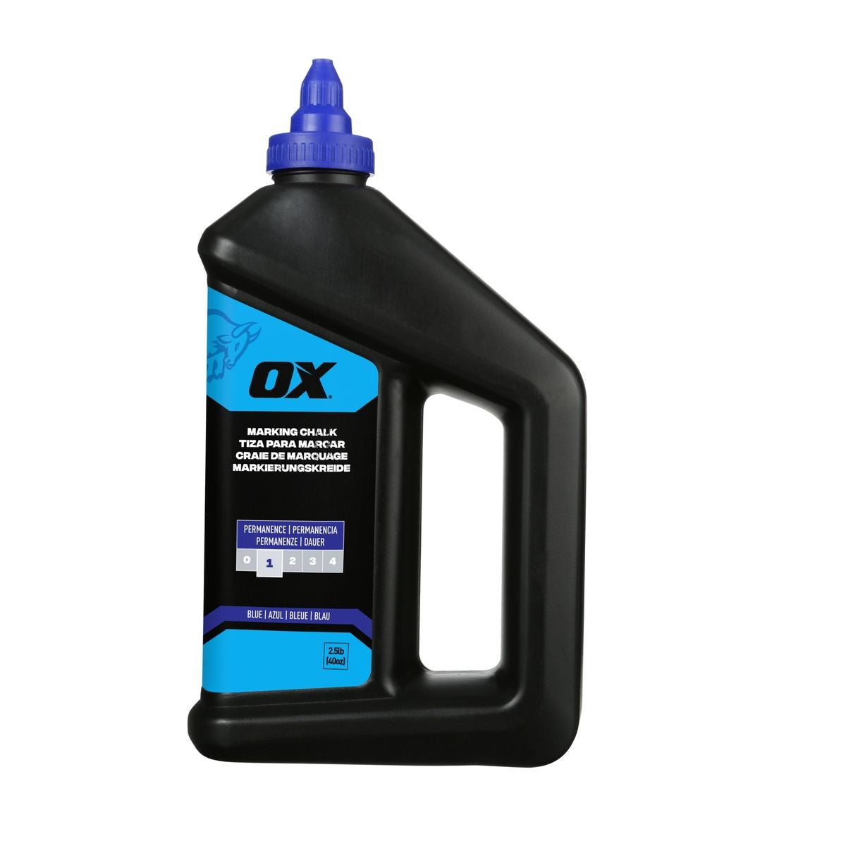 OX 40-ounce/2.5-Pound Standard Blue Marking Chalk - Permanence 1 OX-P630808