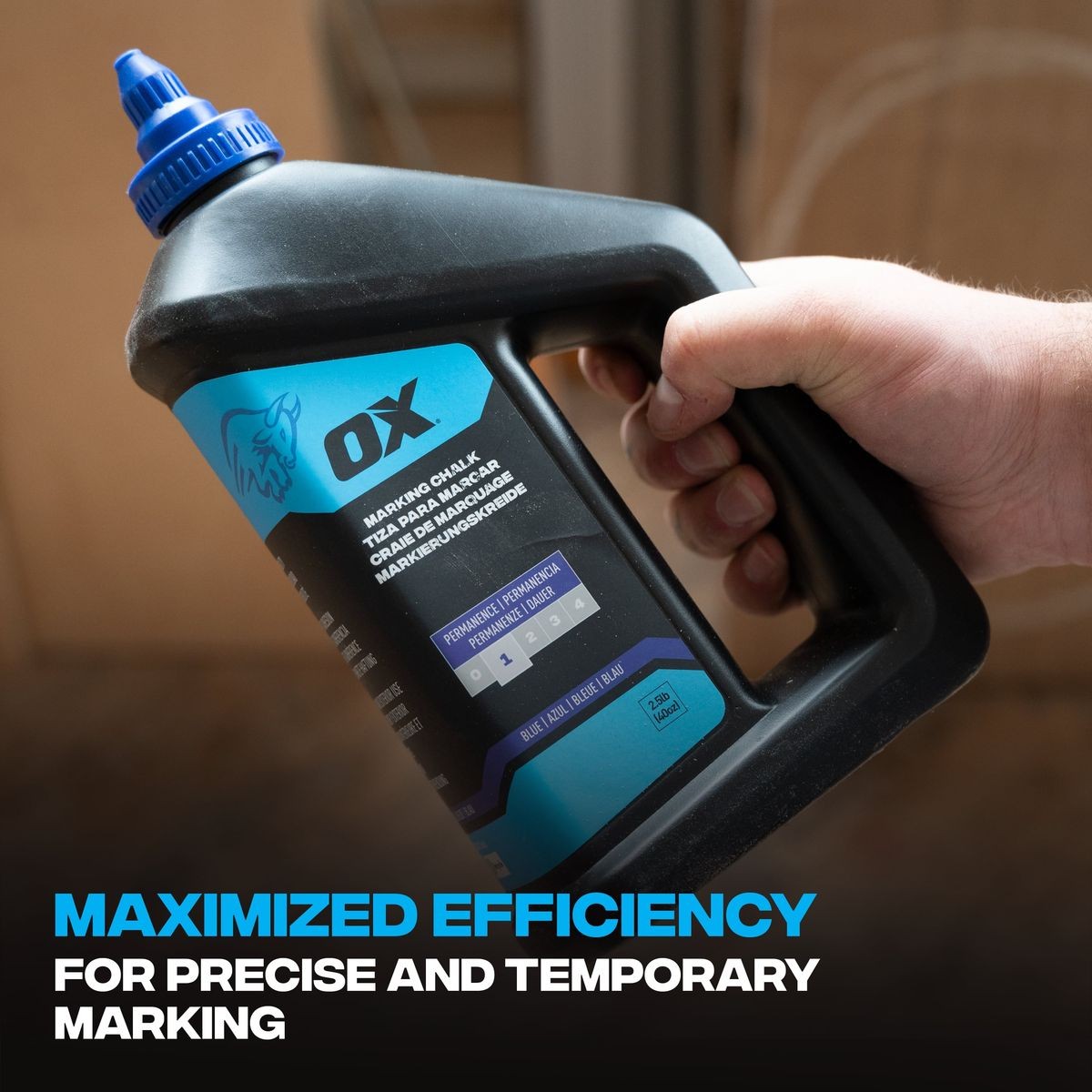 OX 40-ounce/2.5-Pound Standard Blue Marking Chalk - Permanence 1 OX-P630808