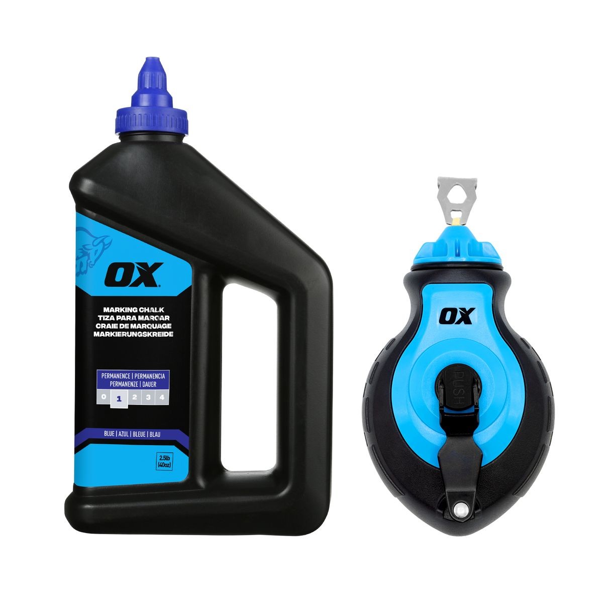 OX 40-ounce/2.5-Pound Standard Blue Marking Chalk - Permanence 1 OX-P630808