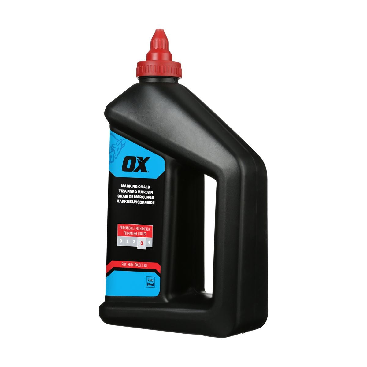 OX 40-ounce/2.5-Pound Permanent Red Marking Chalk - Permanence 3 OX-P630809