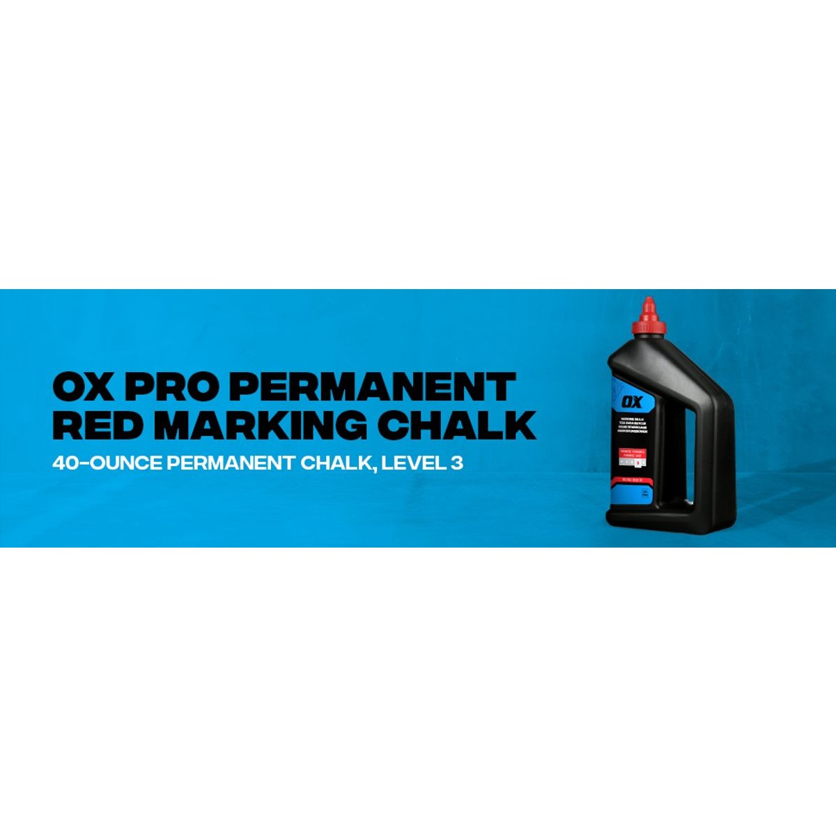 OX 40-ounce/2.5-Pound Permanent Red Marking Chalk - Permanence 3 OX-P630809
