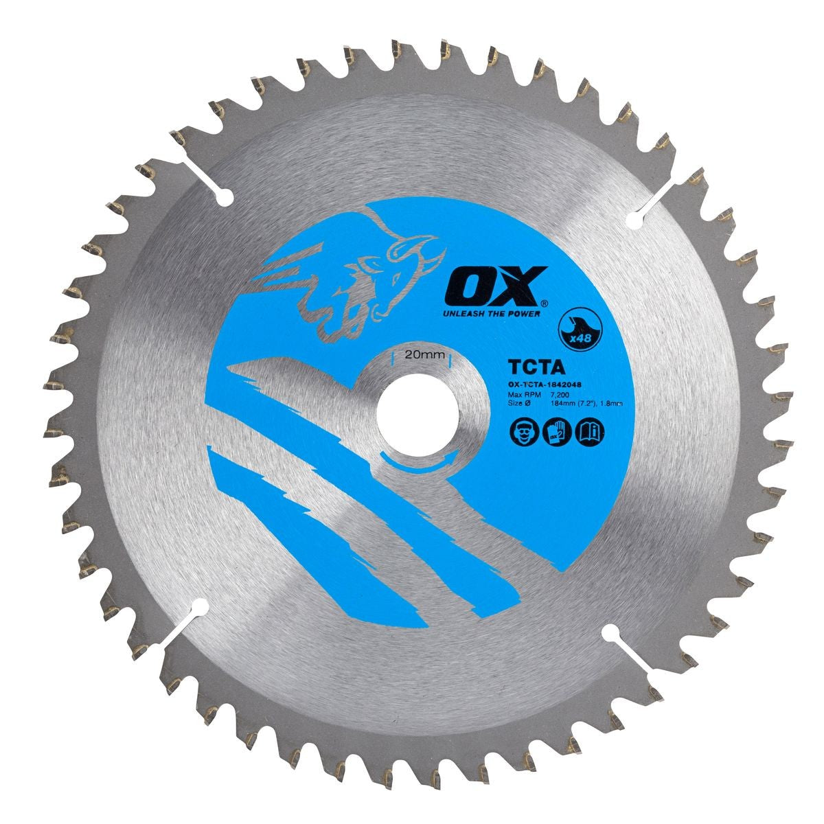 OX Alu/Plastic/Laminate Cutting Circular Saw Blade 184/20mm OX-TCTA-1842048