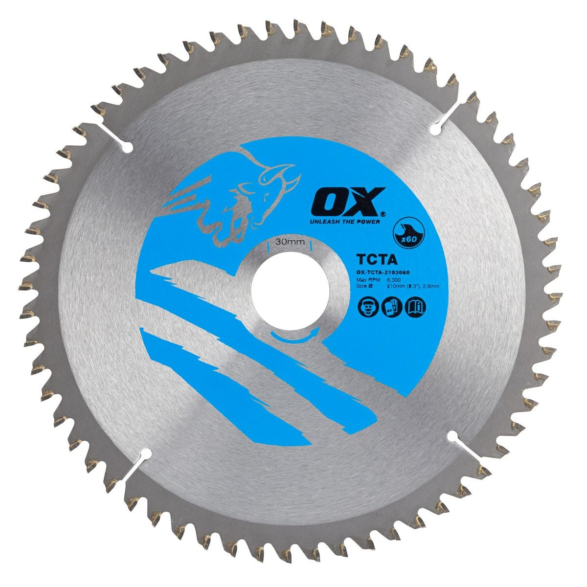 OX Alu/Plastic/Laminate Cutting Circular Saw Blade 210/30mm OX-TCTA-2103060