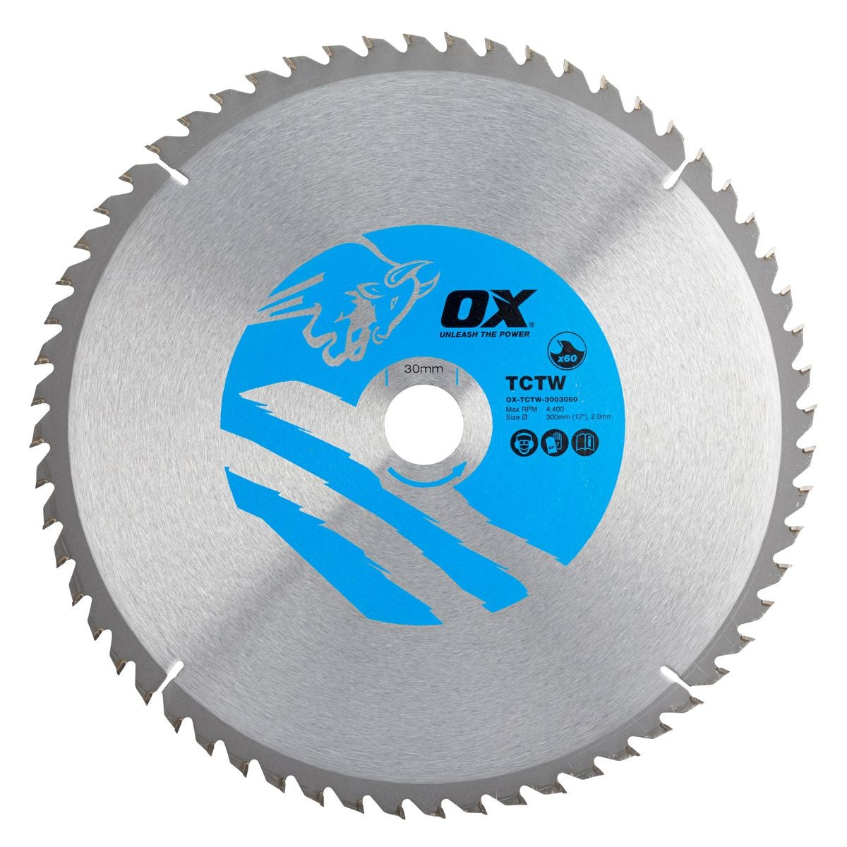 OX Wood Cutting Circular Saw Blade 300/30mm, 60 Teeth ATB OX-TCTW-3003060