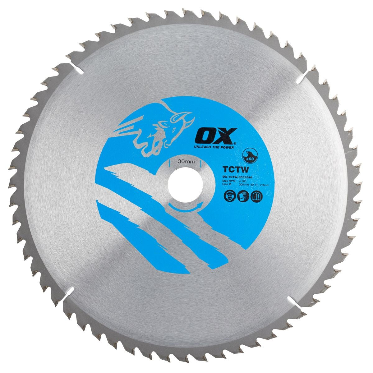 OX Wood Cutting Circular Saw Blade 305/30mm, 60 Teeth ATB OX-TCTW-3053060
