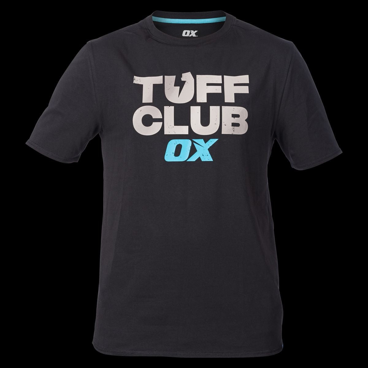 OX Tuff Club Crew Neck T Shirt Black - Large OX-W554604