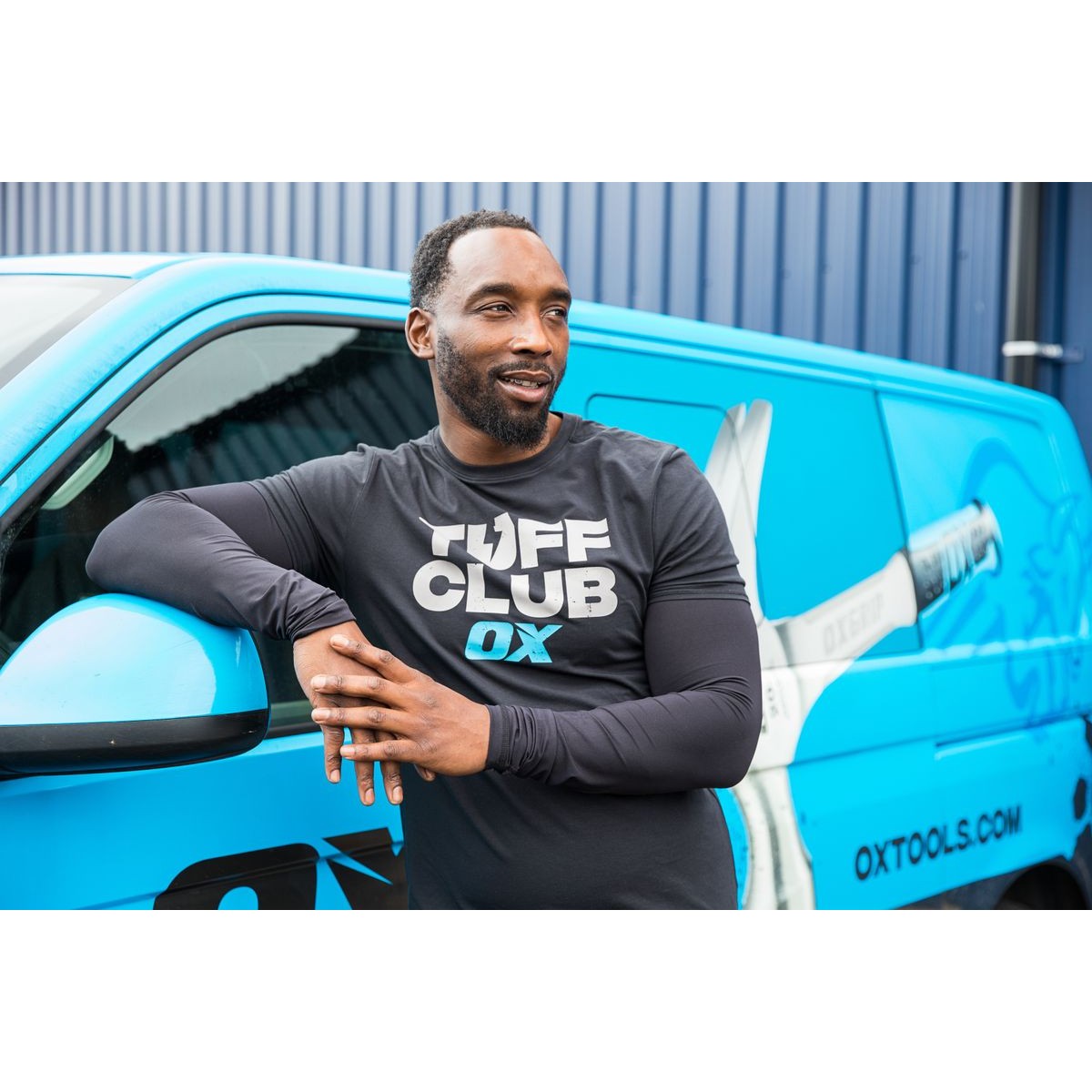 OX Tuff Club Crew Neck T Shirt Black - Large OX-W554604
