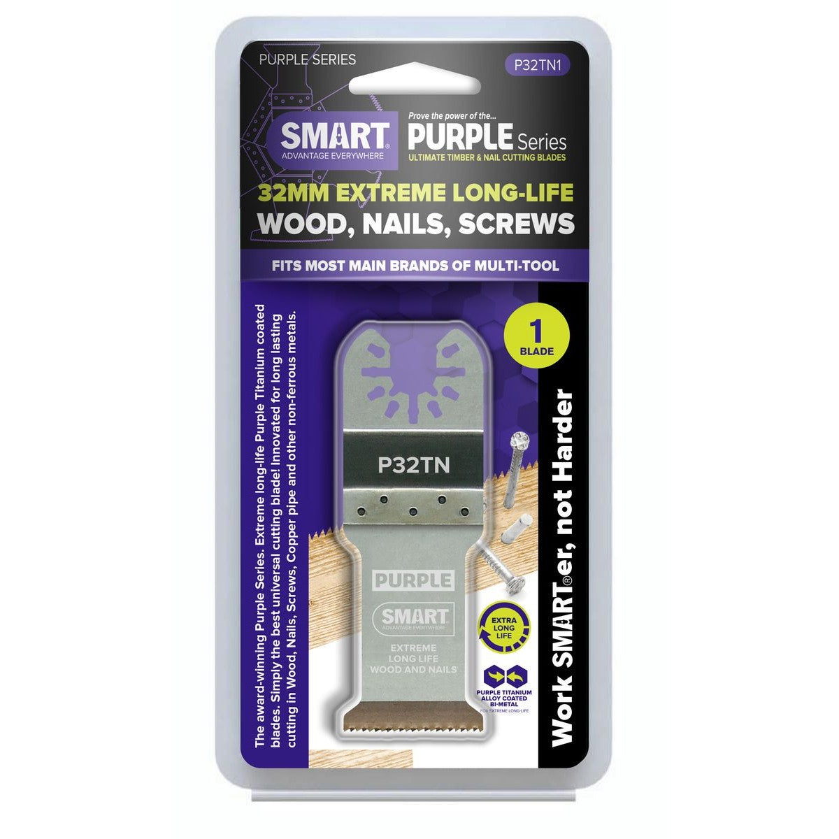 SMART Purple Series 32mm Ultimate Bi-metal Blade - Pk 1 P32TN1