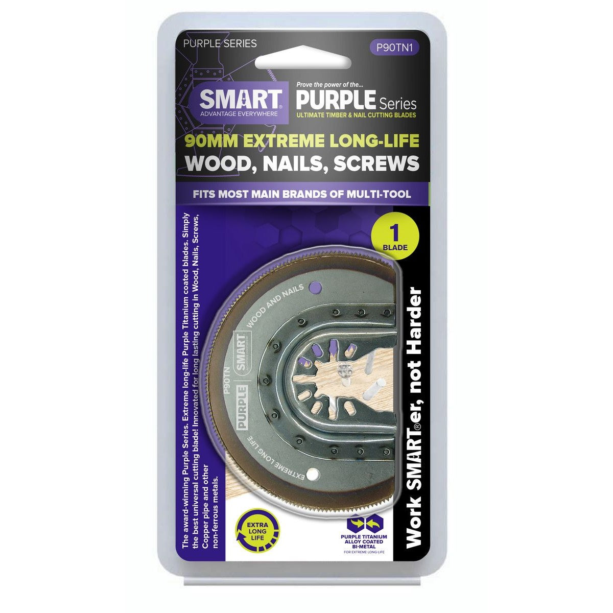 SMART Purple Series 90mm Ultimate Segment Blade - Pk 1 P90TN1