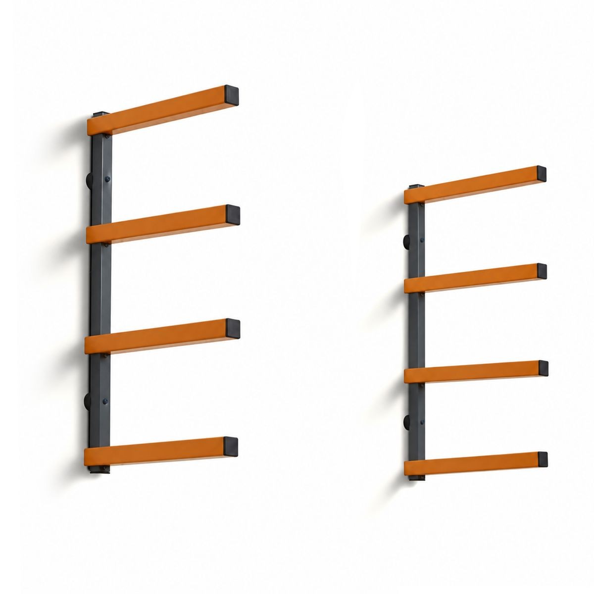 BORA Wall Rack 4 Level Orange/Gray - Color Box PBR-0410